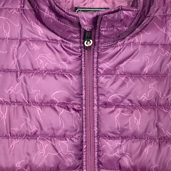 Kerrits Kids Winter Whinnies Quilted Vest Raisin Purple Polyester Puffy Size XL - Picture 9 of 12